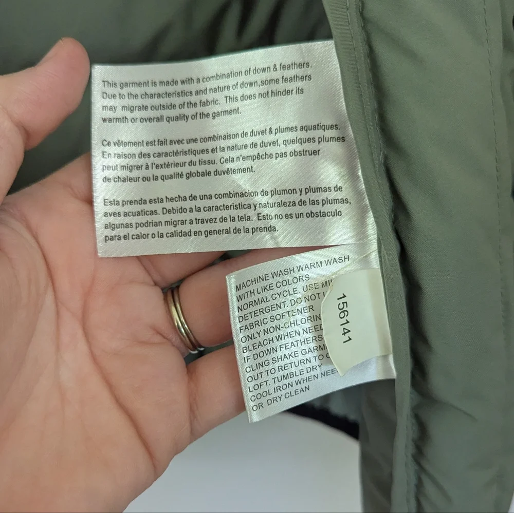 Michael Kors Ultra Light‎ Down Filled Puffer Coat Olive Green